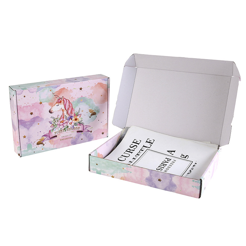 Boîte cadeau pliante de mailer ondulé cosmétique