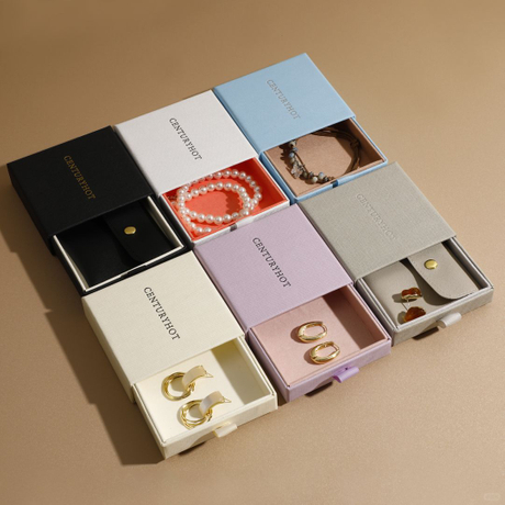 Boîtes de tiroir d'estampage à chaud en gros boîtes bijoux