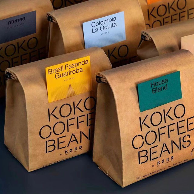 Sac de café en papier à gaz en papier kraft