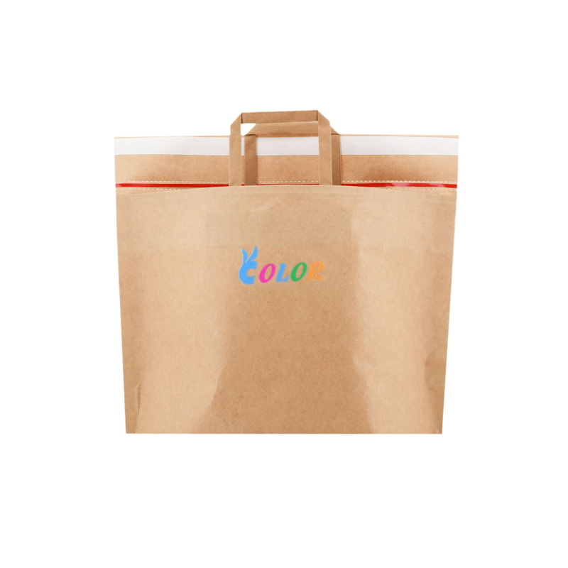 Personnaliser le fichier e-mail Express livraison de la livraison écologique en papier kraft jaune sac de diffusion de diffusion deux façons de deux façons