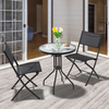 Table carrée pliante de chaise carrée et chaise extérieure