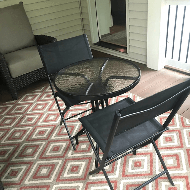 Table carrée pliante de chaise carrée et chaise extérieure