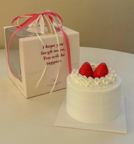 Custom Eco-Friendly Brown White Food Grade Paper Pain Biscuit Biscuit Sweet Cake Emballage Boîte avec poignée cachée