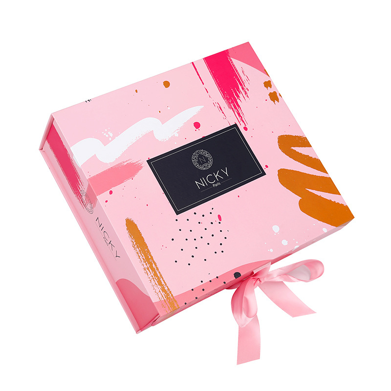 Boîte de pliage magnétique imprimée sur le logo Papier d'art spécialisé sur le stockage pour les sous-vêtements pour sous-vêtements