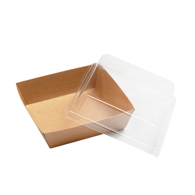 Fast Food Kraft Paper Food Tray avec revêtement PLA