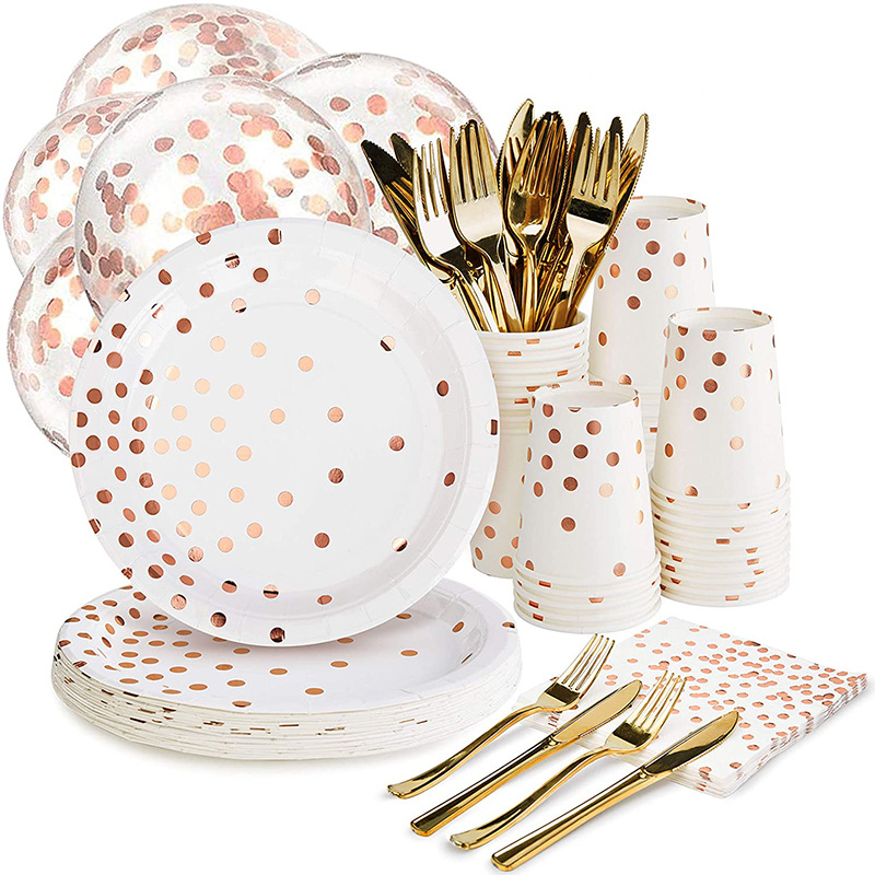 Assiettes en papier de bol de fête de 7 pouces