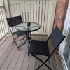 Table carrée pliante de chaise carrée et chaise extérieure