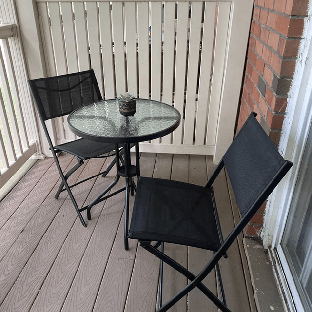 Table carrée pliante de chaise carrée et chaise extérieure