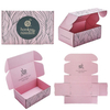 Chaussures de vêtements de planche ondulé personnalisées boîtes d'expédition des boîtes d'emballage imprimé logo tamponnage à chaud rose package de livraison en papier boîtier