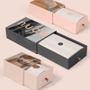 Boîte de tiroir personnalisée Package cadeau de luxe Boîtes-cadeaux de luxe pour bijoux Boîte d'emballage avec poignée de ruban Imprimé Logo Hot Stamping