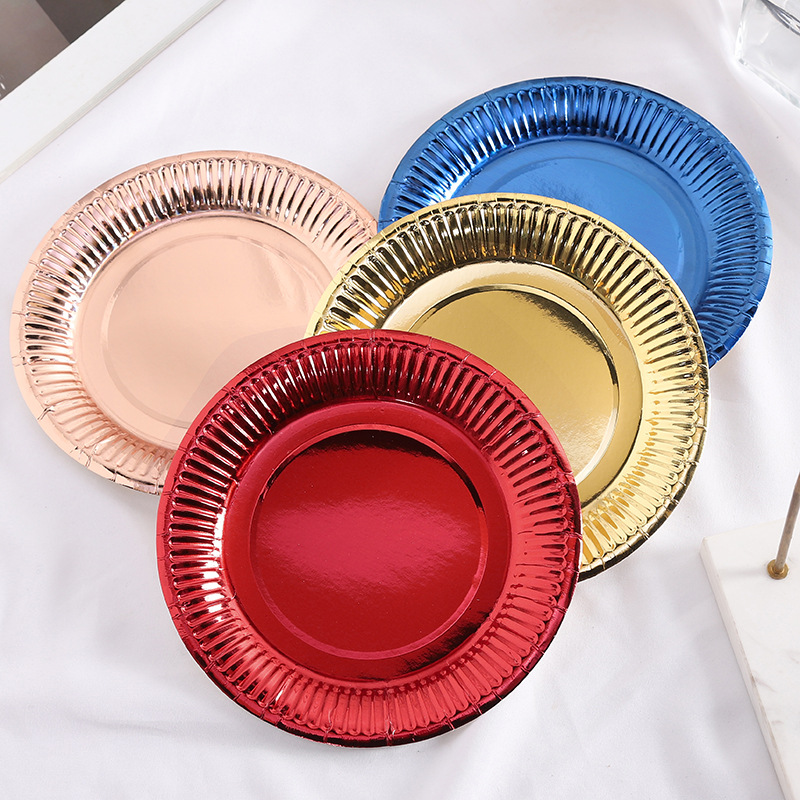 Assiettes en papier de bol de fête de 7 pouces