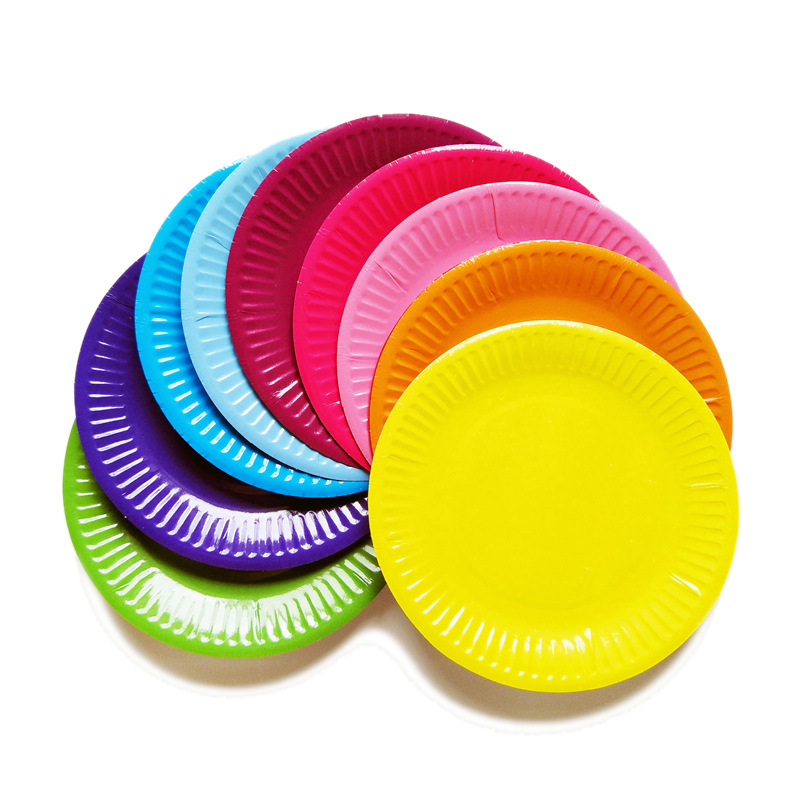 Assiettes en papier de bol de fête de 7 pouces