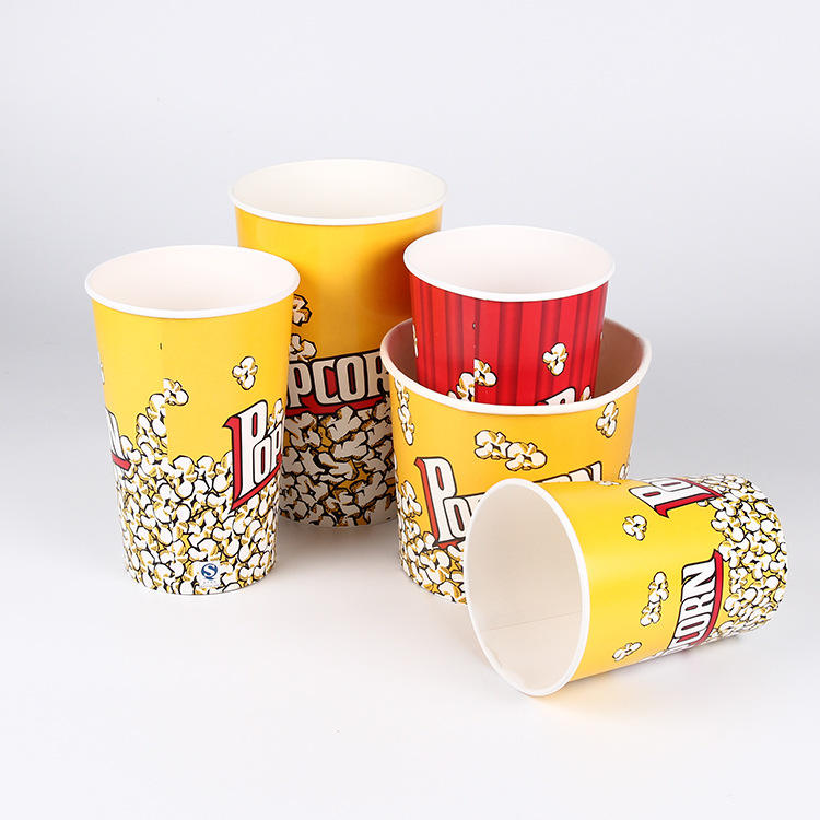 Porceau en papier Popcorn Cups avec couvercle