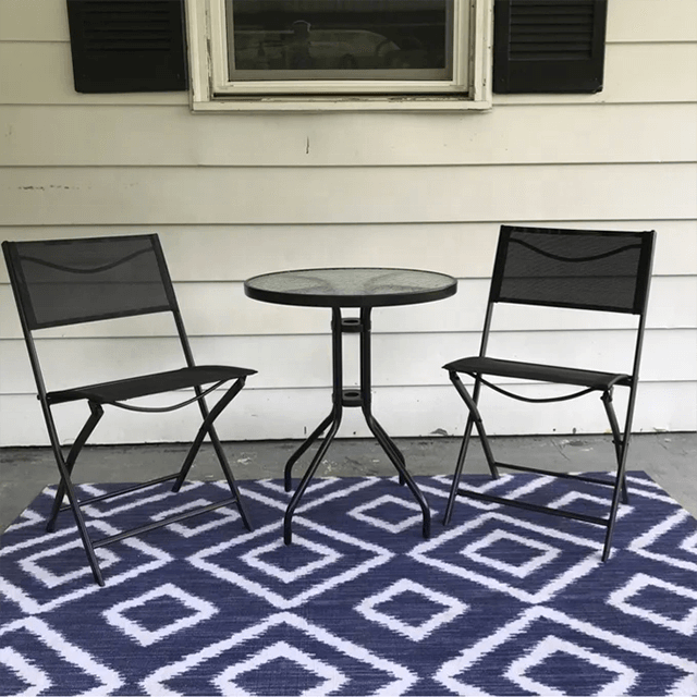Table carrée pliante de chaise carrée et chaise extérieure