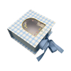 Ribbons d'emballage en carton en gros fleur Bouc à lèvres Carton Fenêtre en papier cadeau Boîte