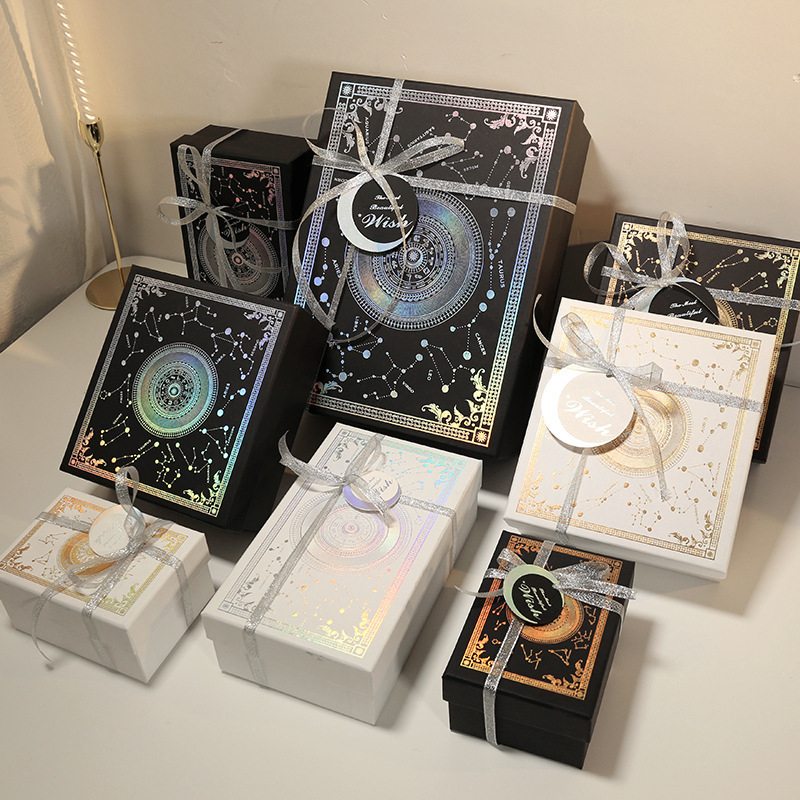 Paper personnalisé Package cadeau de haute qualité Boîte de tube en argent en argent conception d'estampage à chaud emballage luxueux pour chocolat