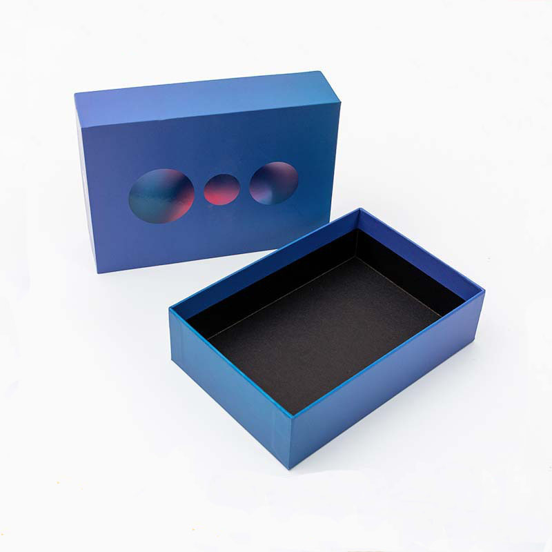 Boîte d'emballage de parfum en carton violet personnalisé Couleur d'estampage Logo Rigid Lid Basic Boad