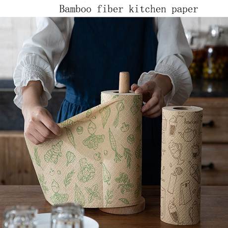 Rag de cuisine en fibre de bambou dégradable respectueuse de l'environnement