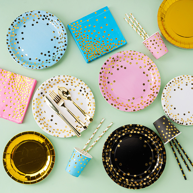 Assiettes en papier de bol de fête de 7 pouces