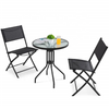 Table carrée pliante de chaise carrée et chaise extérieure