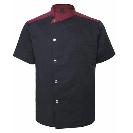 Uniformes de restaurant blanc noir court