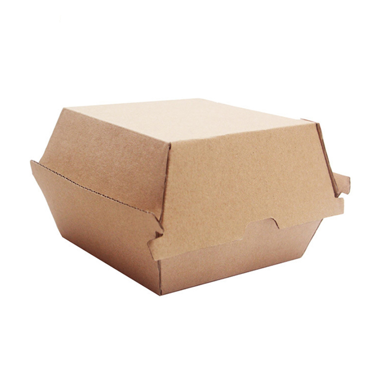 Eco Friendly Comptable BioDedable Kraft Paper Emballing Fast Food Burger Box