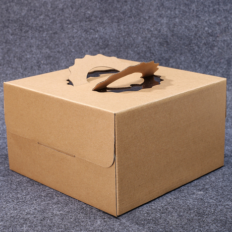 Grand carton en carton Kraft Paper Bakery Emballage Clear Window Wedding 3 couches Boîte à gâteau Handle Boîte haute pour gâteau