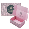 Chaussures de vêtements de planche ondulé personnalisées boîtes d'expédition des boîtes d'emballage imprimé logo tamponnage à chaud rose package de livraison en papier boîtier