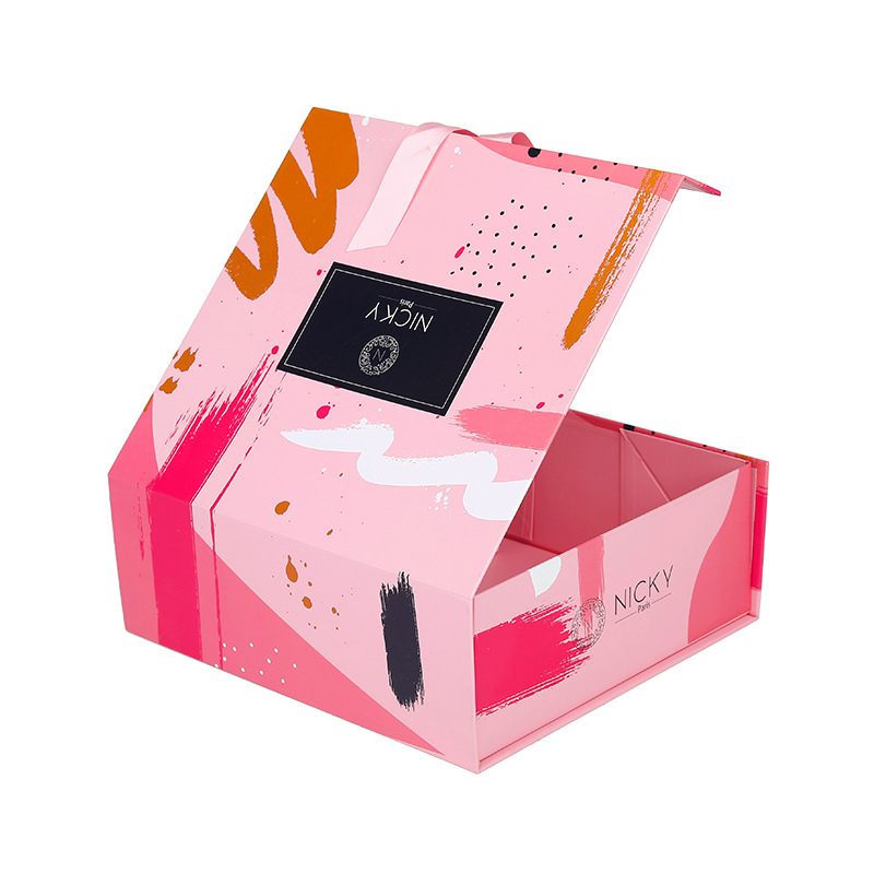 Boîte de pliage magnétique imprimée sur le logo Papier d'art spécialisé sur le stockage pour les sous-vêtements pour sous-vêtements
