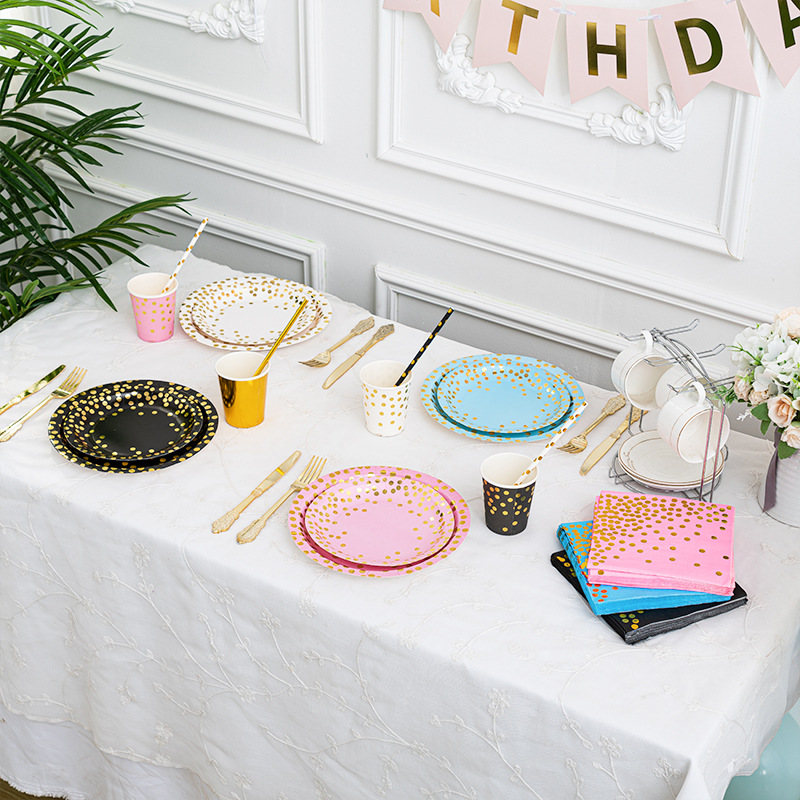 Assiettes en papier de bol de fête de 7 pouces