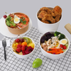 Enlevez le bol à salade en papier kraft avec un couvercle pour animaux de compagnie