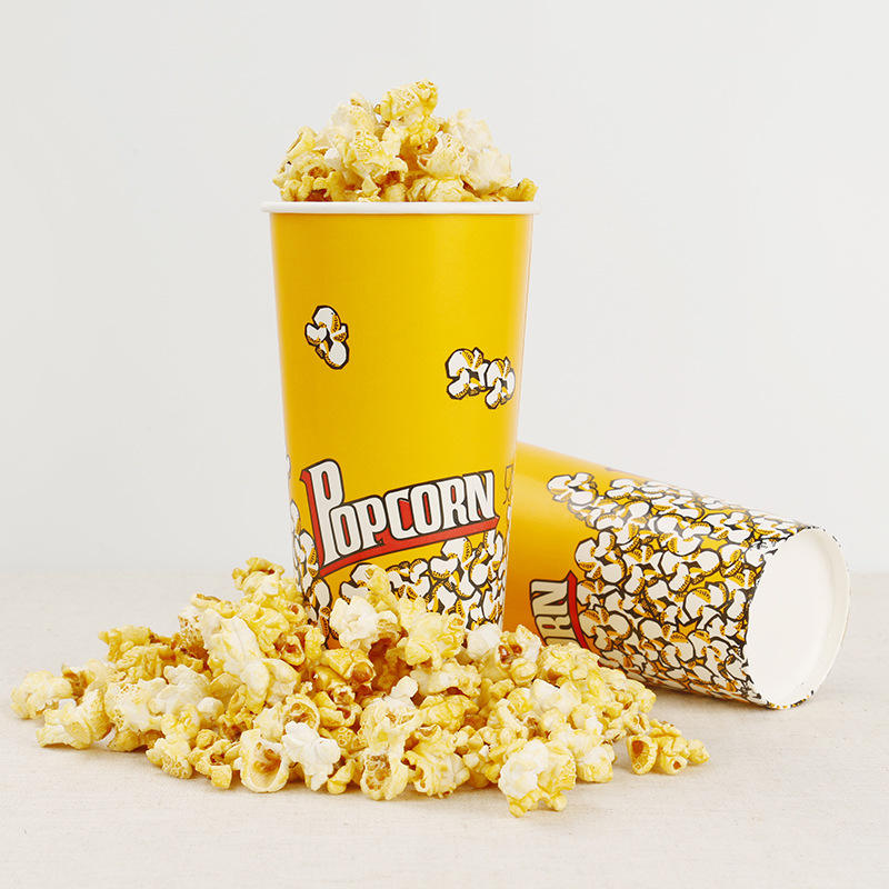 Porceau en papier Popcorn Cups avec couvercle