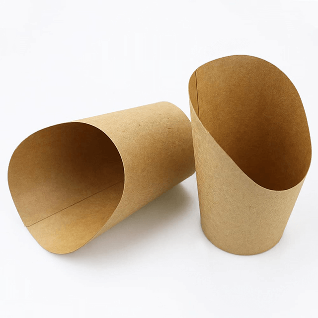 Coupons en papier à plats à emporter Kraft French Frises