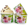  Tasses en papier à la crème glacée avec cuillère à couvercle