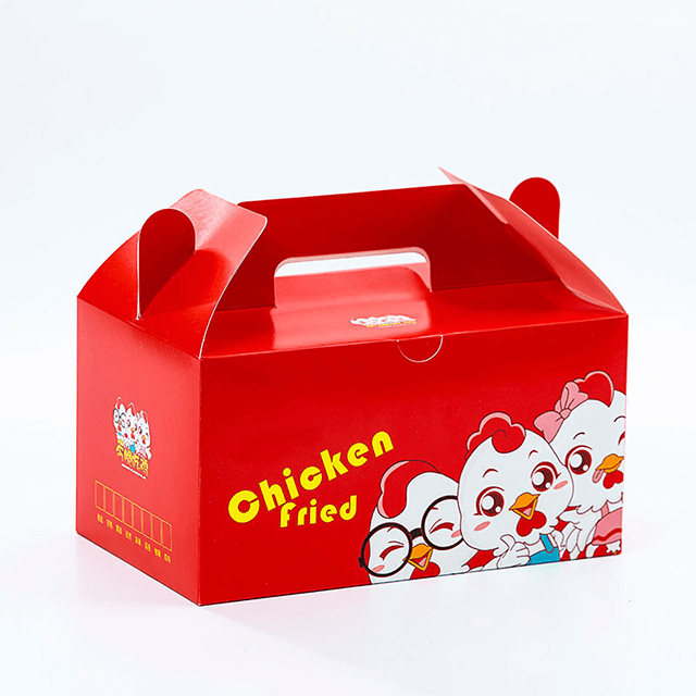 Boîte de papier de poulet frit français